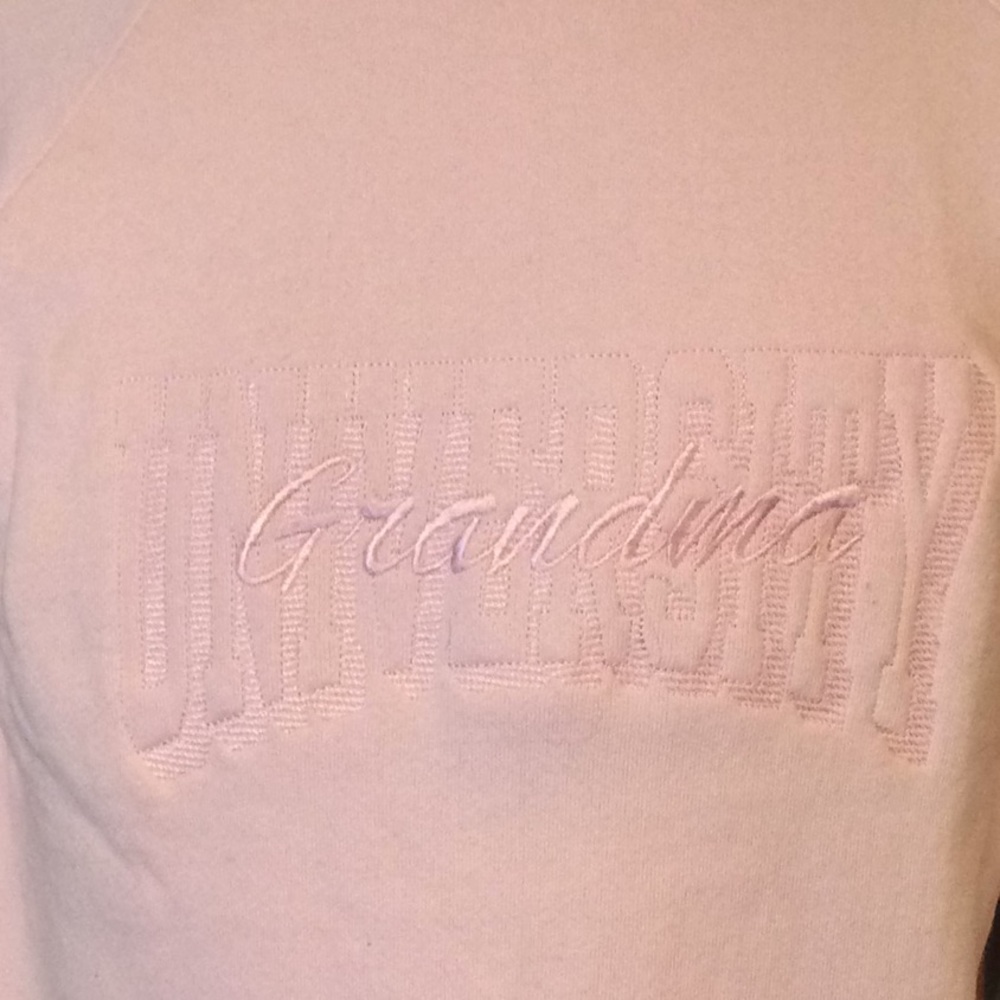 Embroidered Grandma University sweatshirt w/collar